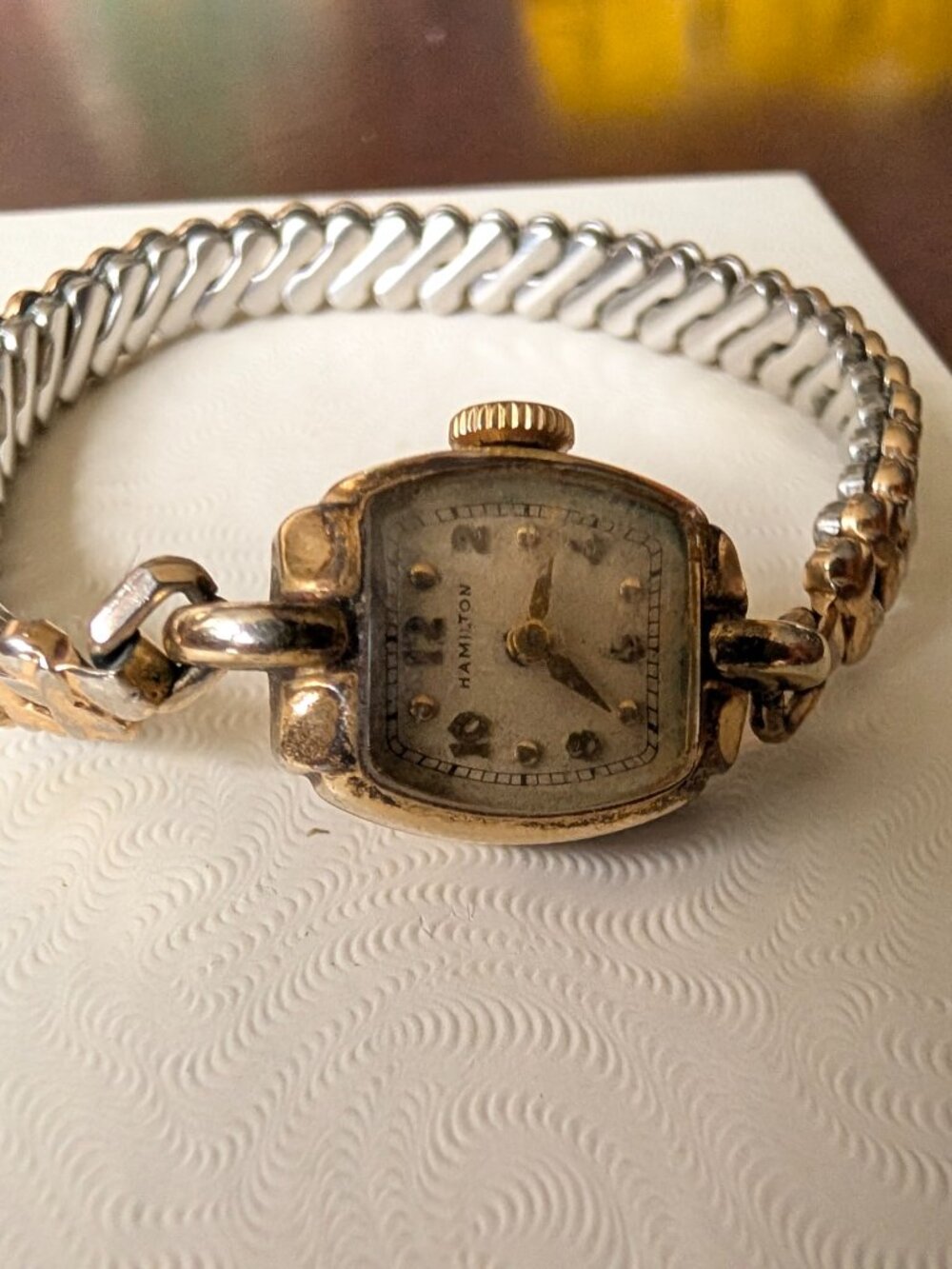 Vintage Hamilton Ladies Watch 14K Gold Filled Art Deco Mechanical Bracelet - Picture 7 of 16